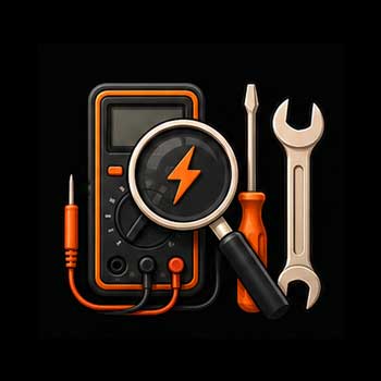 Electrical fault finding using professional test equipment